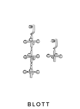 BLOTT 机械感ab款耳环 纯银耳针