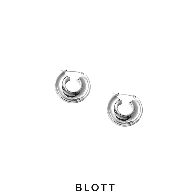 blott官方店立体齿轮金银耳饰