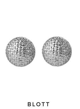 BLOTT 编织半球金银耳针耳夹造型耳饰