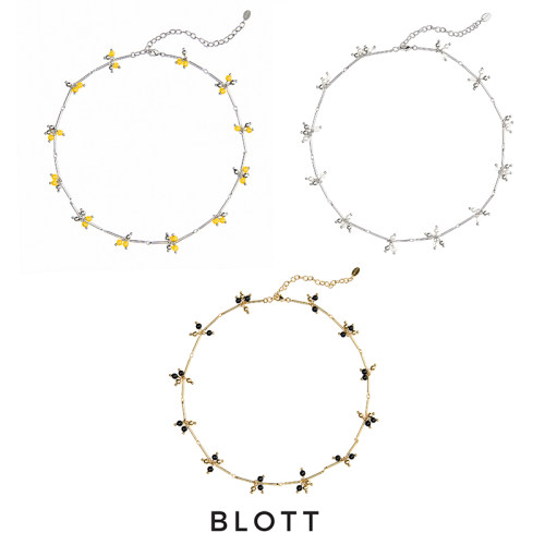 BLOTT 盛夏系列 手工串珠果实珍珠黄玛瑙黑玛瑙项链chocker