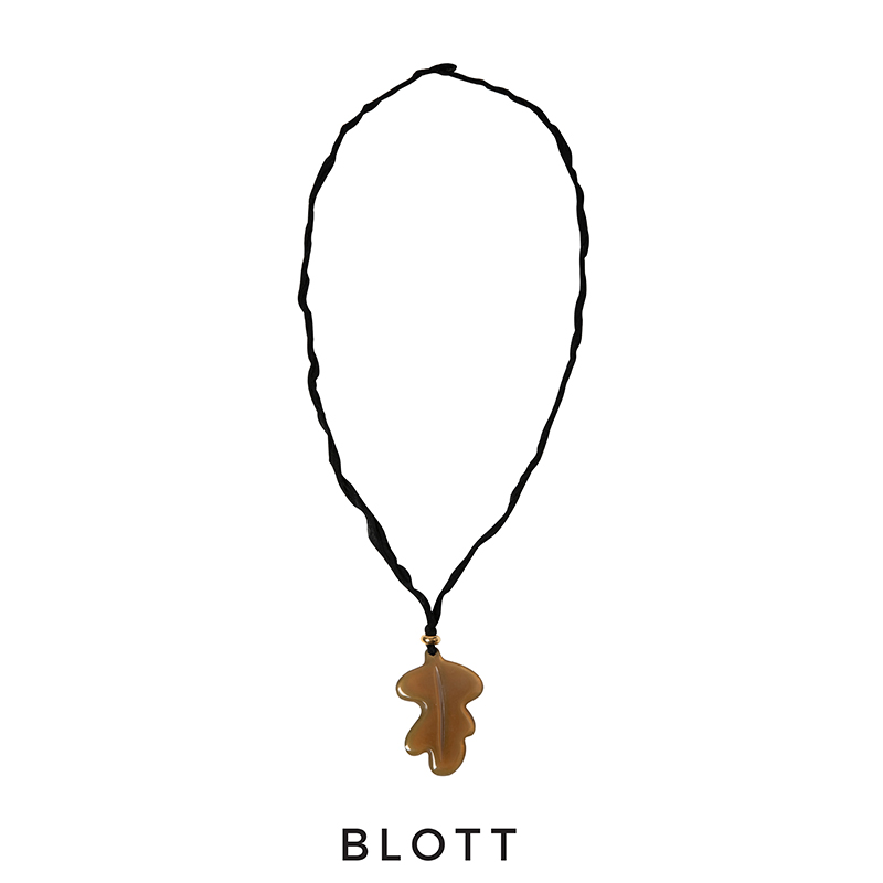 BLOTT 手工牛角 树叶项链 植物系饰品