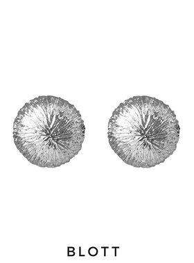 【郑钦文/张雨绮同款】BLOTT 树皮纹拉丝半球耳环 高级简约耳夹