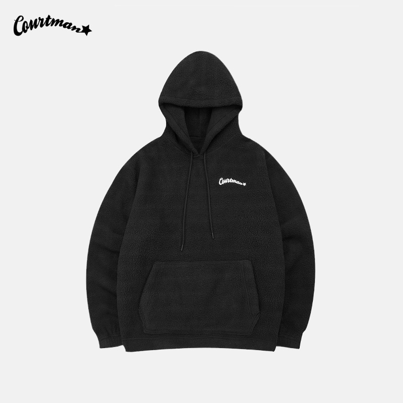 COURTMAN双面摇粒绒卫衣连帽