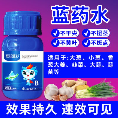 干尖黄叶增绿增产蓝药水叶面肥