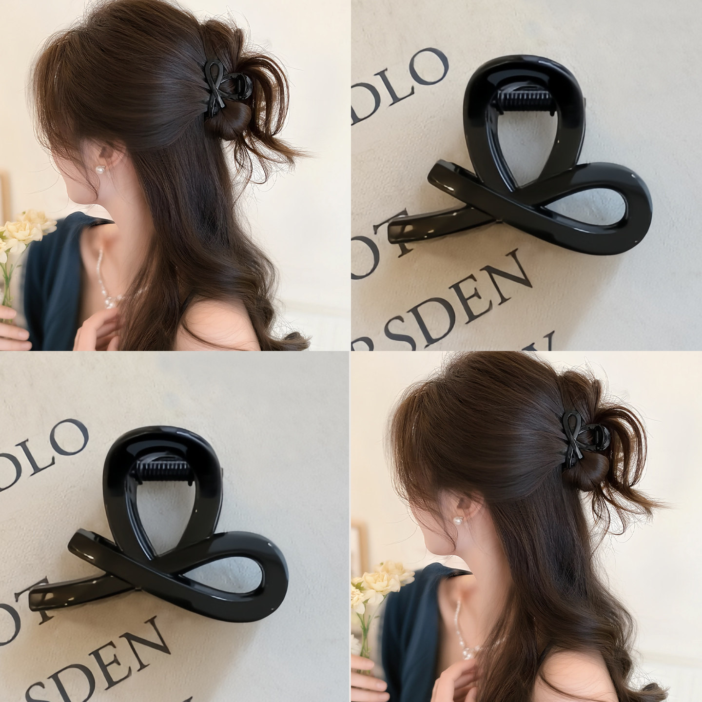 独特半扎发抓夹女2025新款