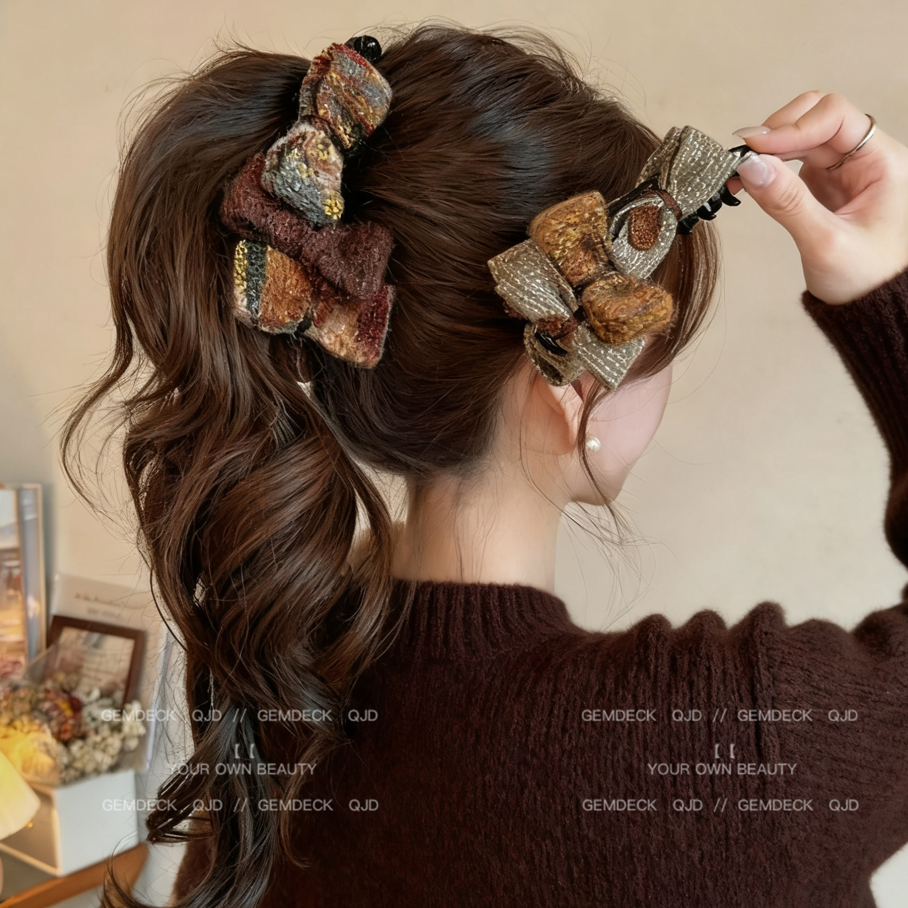 蝴蝶结鸭嘴夹女2025新款