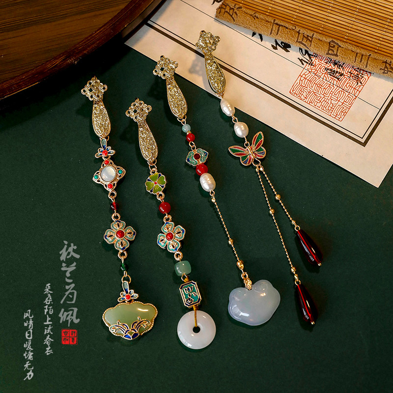 新中式古风旗袍压襟挂饰图片