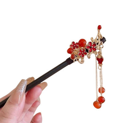 女童发簪古风木质新中式