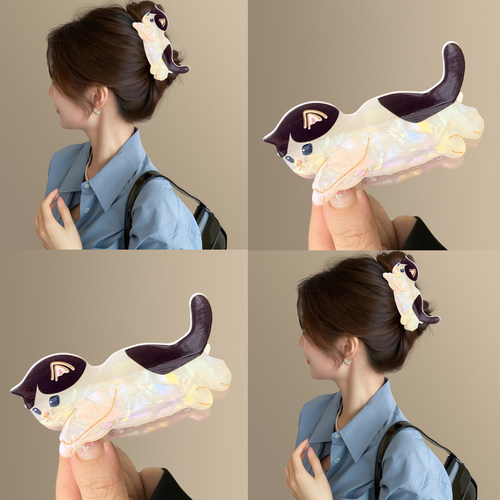 统治喵星人新款日系猫咪醋酸发夹