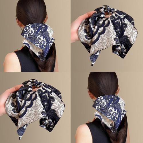 高级感图腾印花大肠发圈2025新款