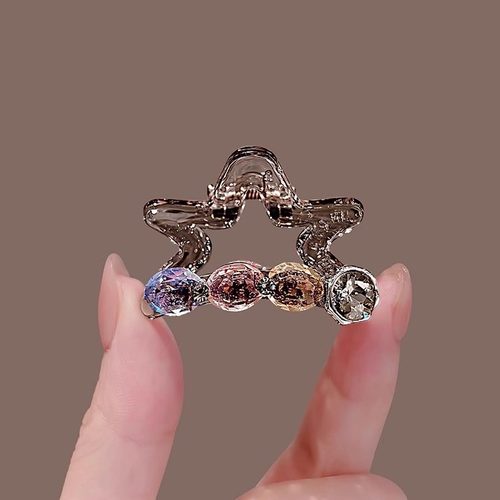 精致半扎小号抓女夹百搭款五角星