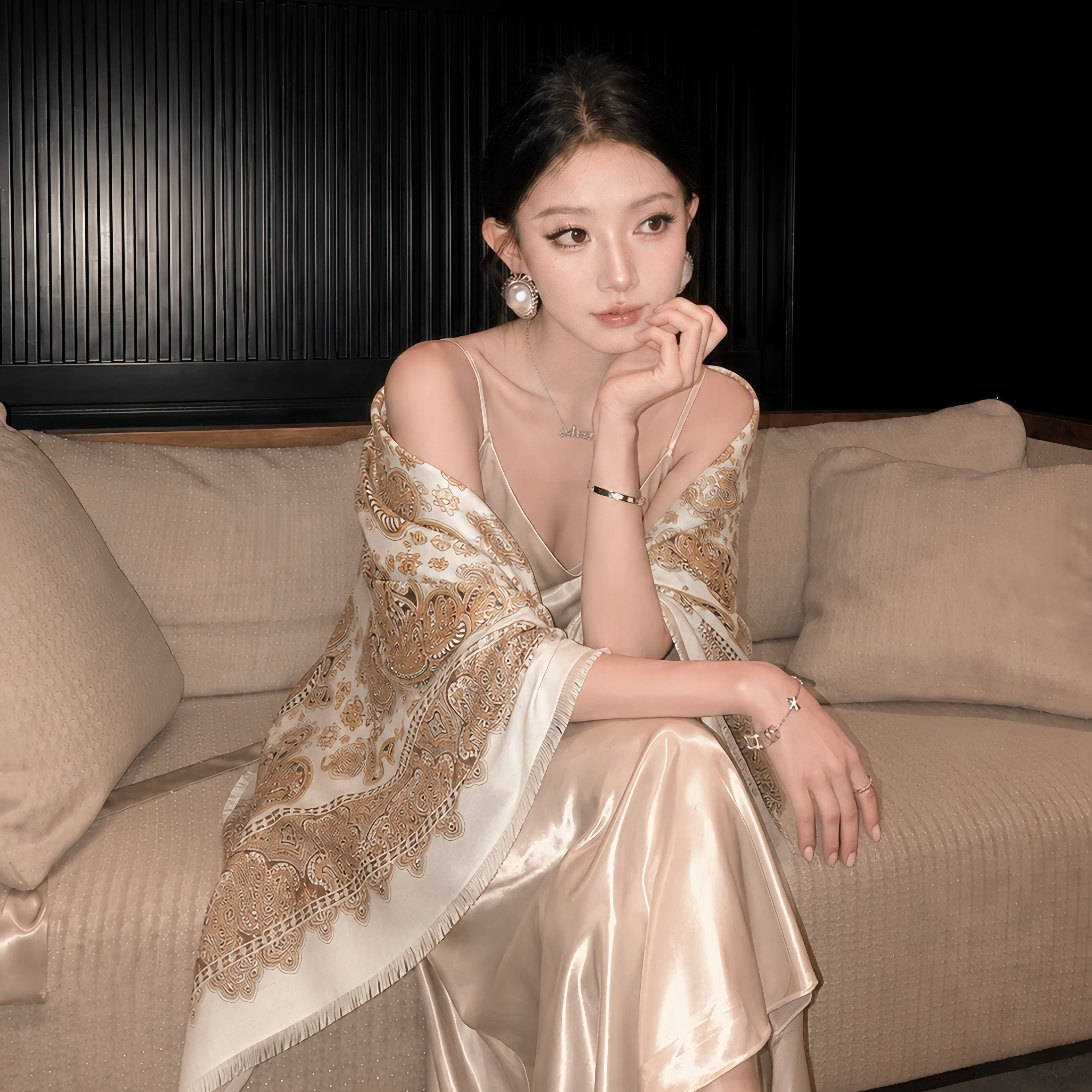 气质千金感披肩女外搭新款高端图片