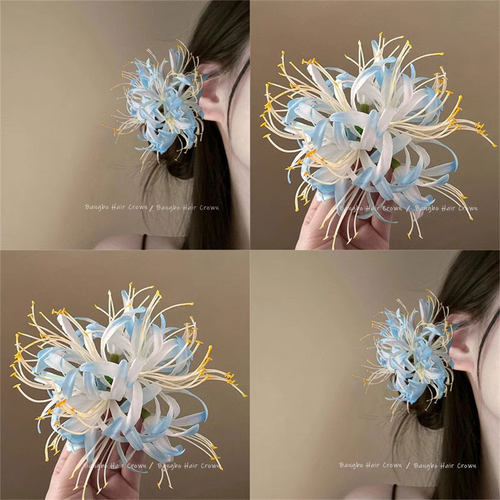 落日彩绘！温柔彼岸花发夹！