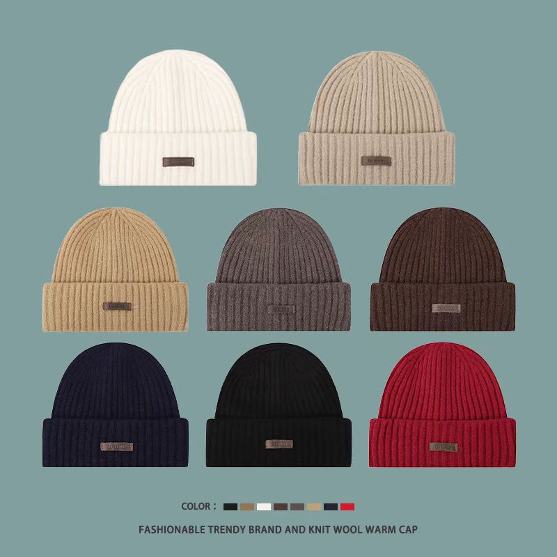 新款秋冬季针织帽子男女百搭街头护耳保暖毛线帽大头围防寒冷帽潮