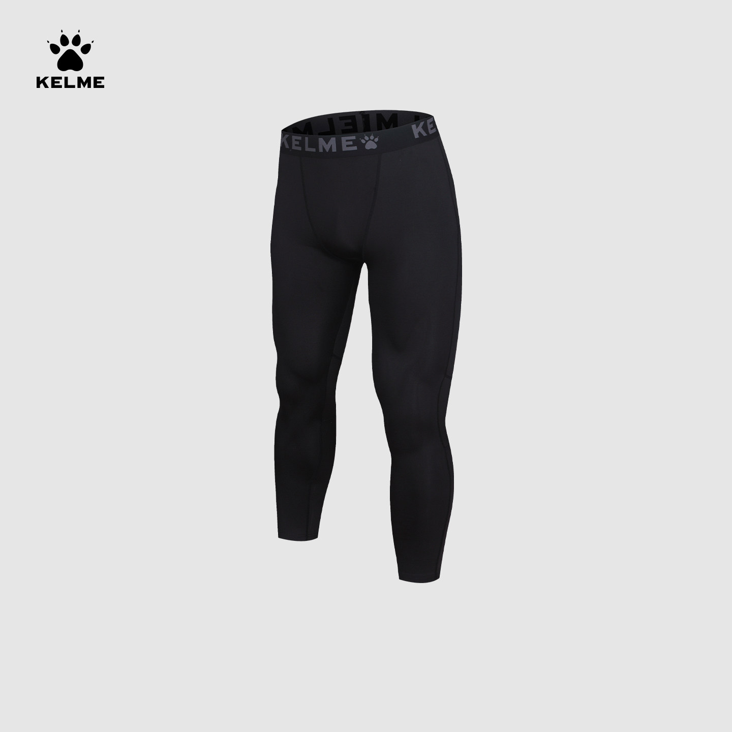 卡尔美紧身裤男冬季跑步压缩裤高弹加绒足球训练裤儿童运动打底裤