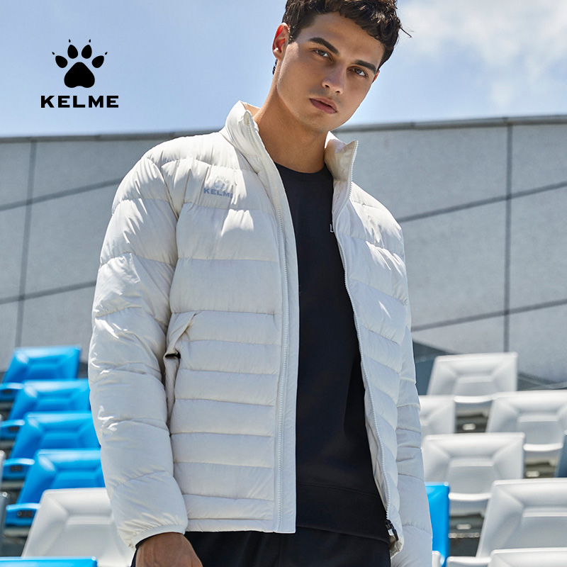 KELME/卡尔美羽绒服 运动休闲轻薄羽绒男女短款立领保暖冬装外套