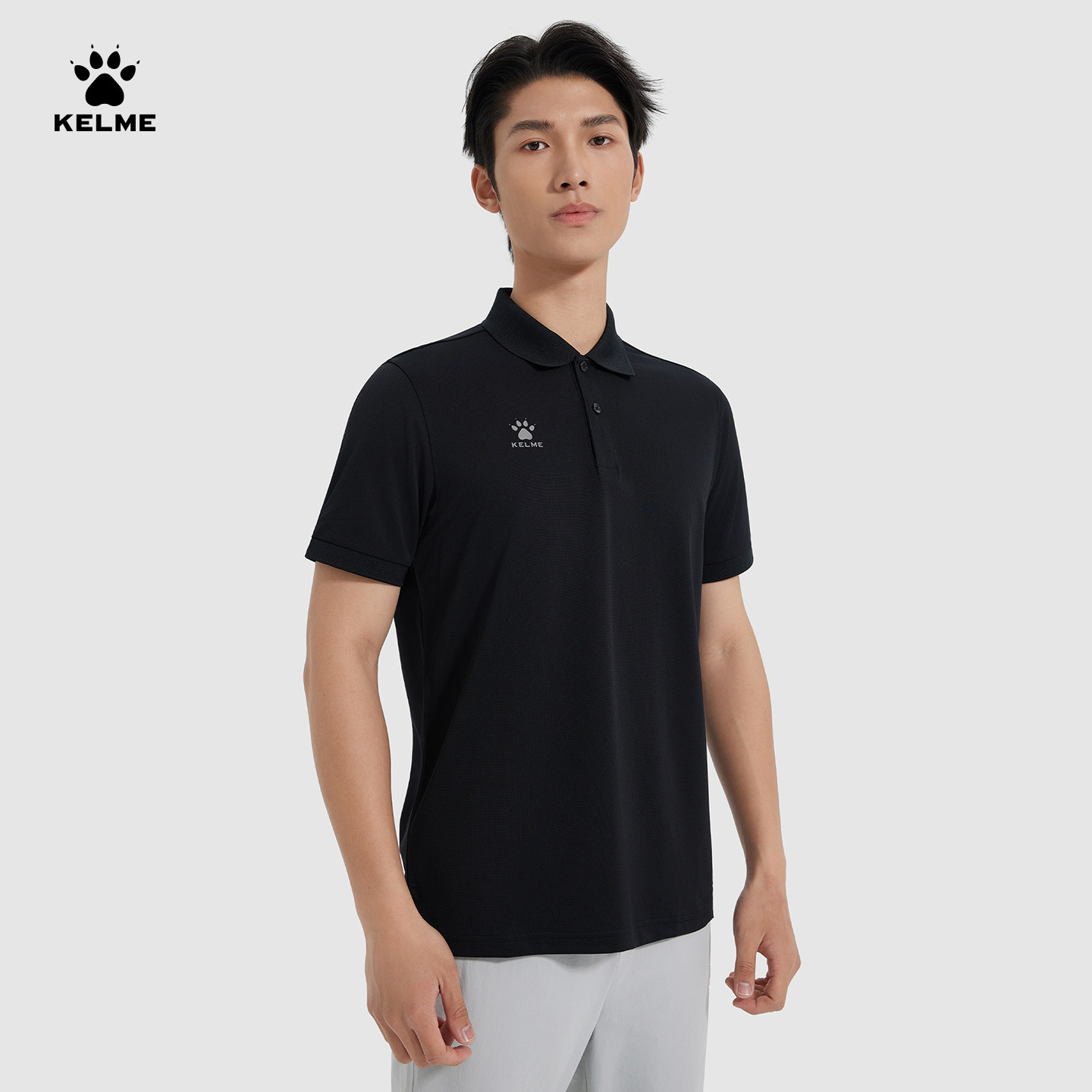 KELME卡尔美POLO衫男夏季速干短袖T恤俱乐部训练足球服印制文化衫