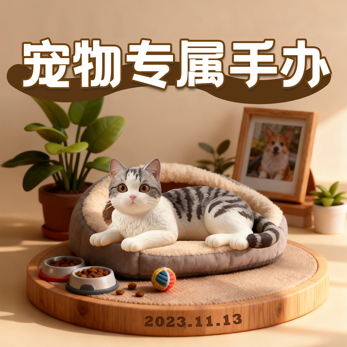 3D打印全彩宠物手办来图定制