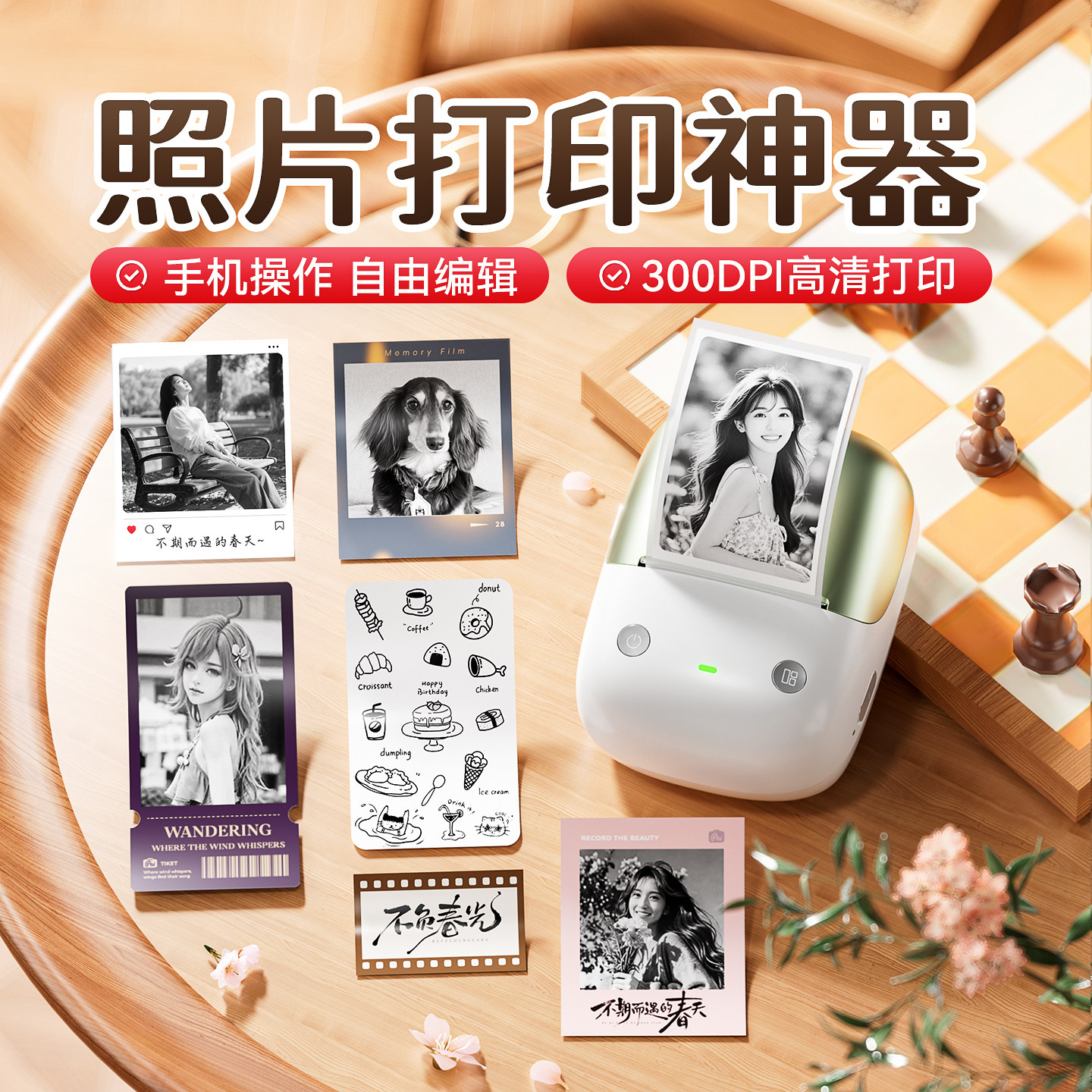 照片手账图案贴纸标签打印机