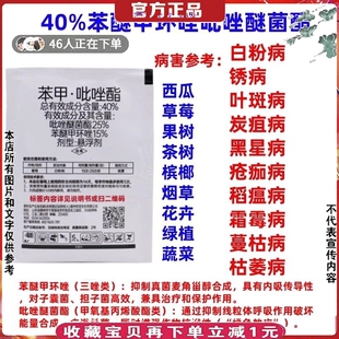 40%苯甲吡唑酯月季玫瑰蔬菜瓜果药材叶斑病炭疽病褐斑病锈白粉病