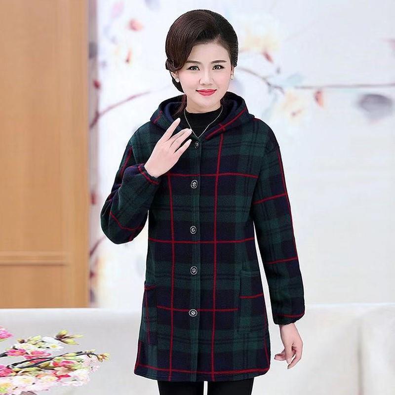 中年女罩衣秋冬妈妈装加