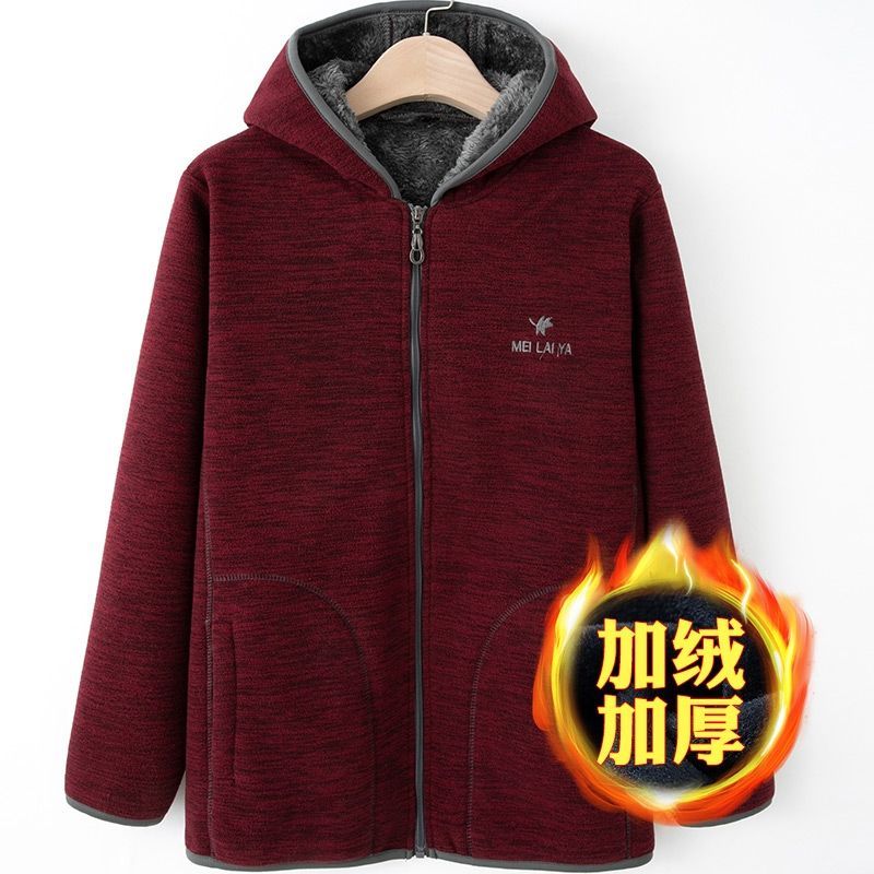 中老年妈妈秋冬摇粒绒外