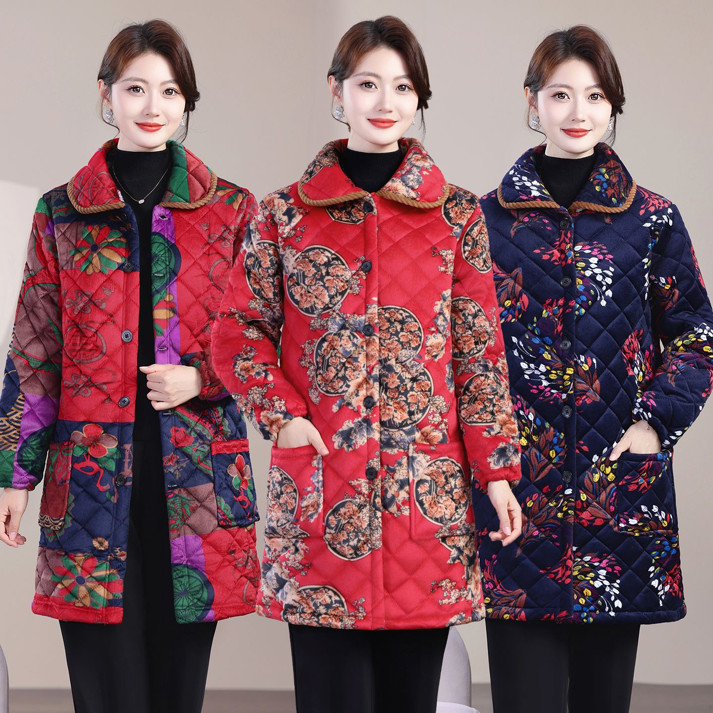 四川省省服女款棉衣短款