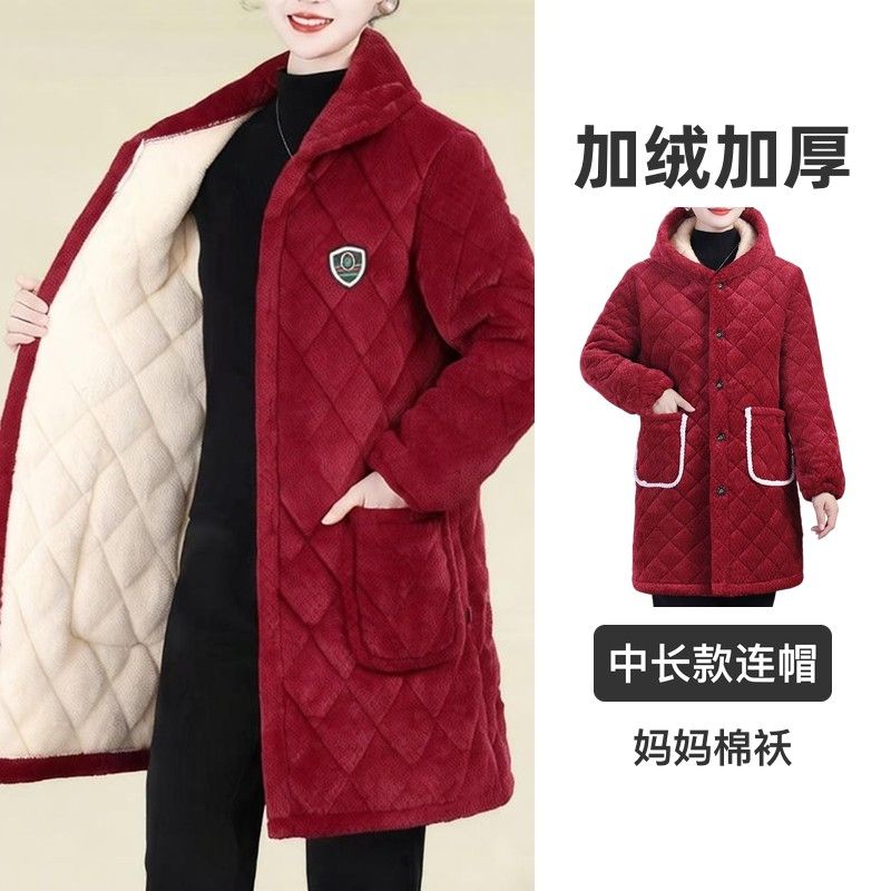 加绒加厚罩衣新款冬季外