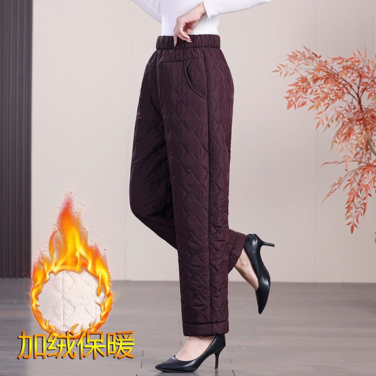 中老年人妈妈羽绒棉棉裤