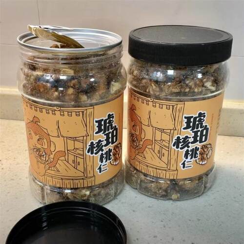 -对对猴云南蜂蜜琥珀核桃仁罐装500g新货熟核桃干果仁坚果炒货零