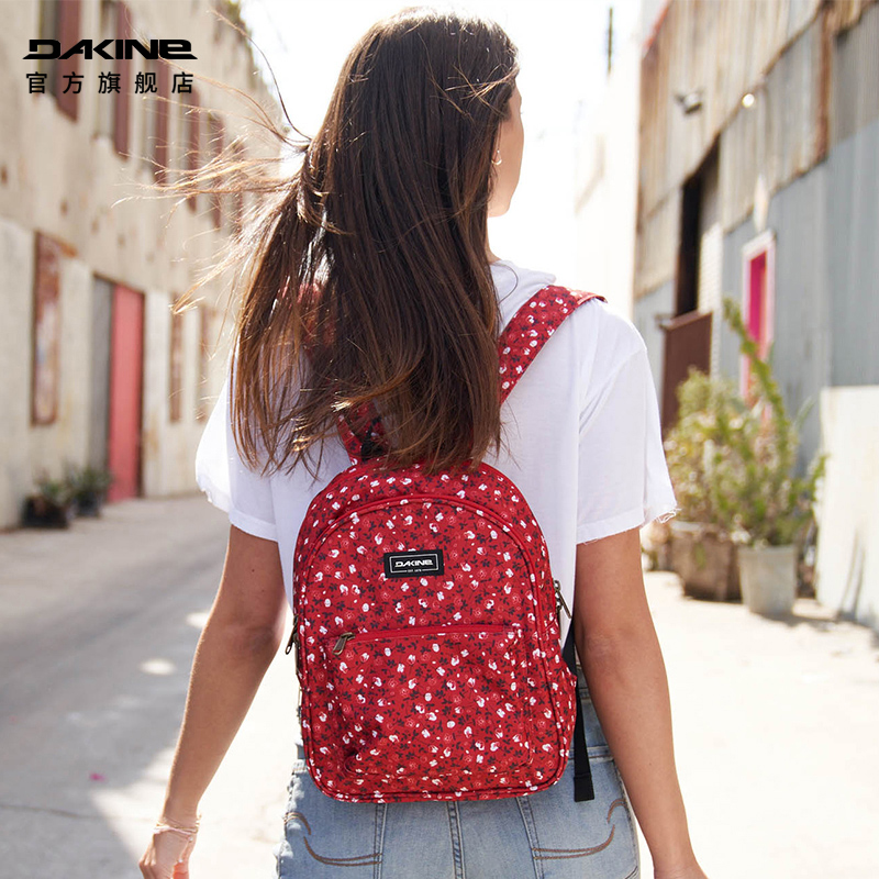 Dakine双肩包女迷你休闲帆布包防水简约轻便通勤高中学生小背包
