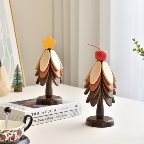 圣诞树一棵树实木隔热垫餐桌摆件创意家用防烫耐高温折叠锅垫杯垫