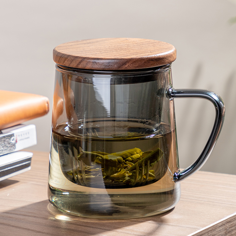 半物生活办公室玻璃泡茶杯