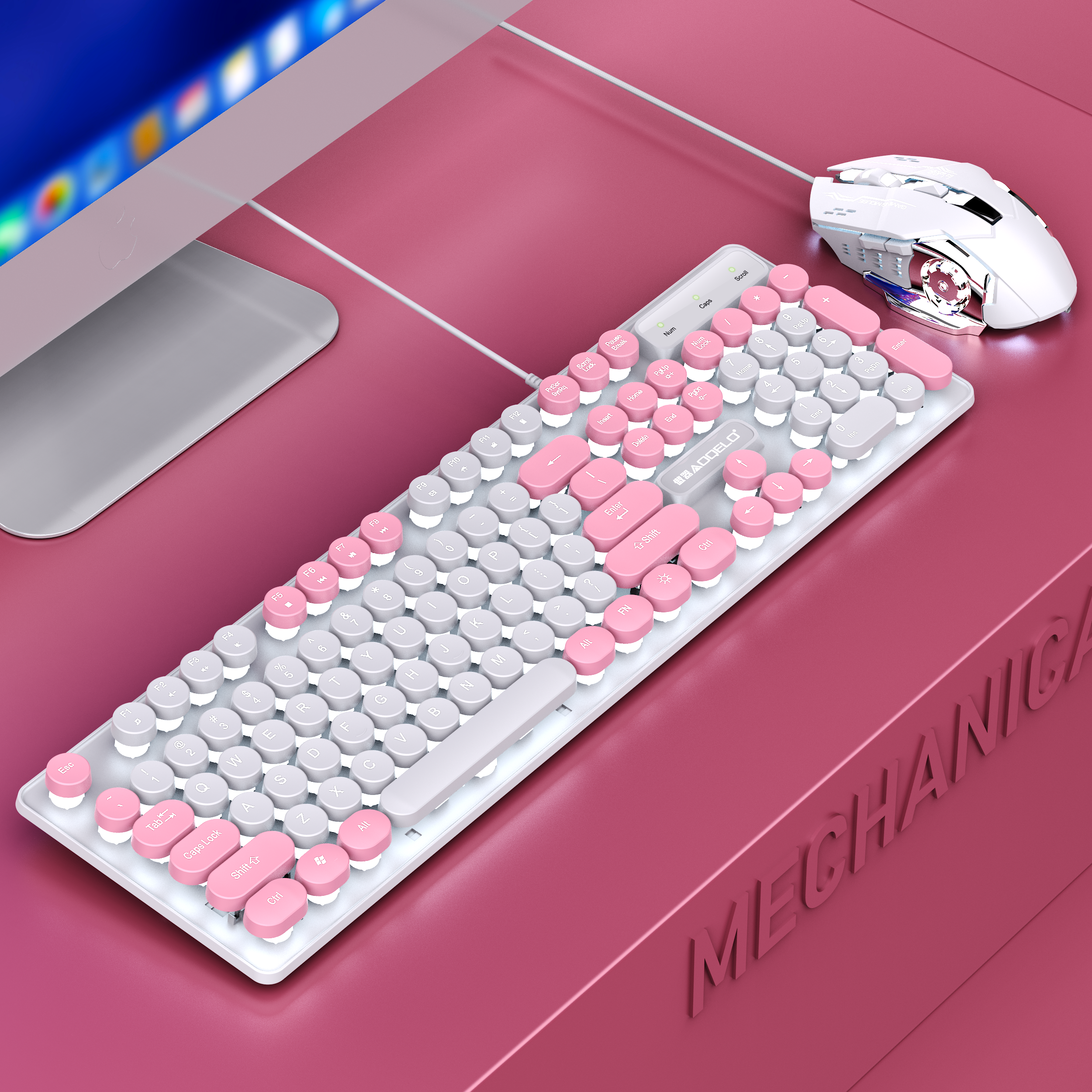 傲器有线机械手感键盘鼠标套装