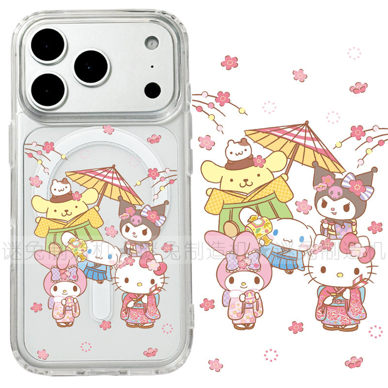适用iphone17promax苹果17手机壳MagSafe磁吸18支架18pro透明18promax玉桂狗16樱花26ultra卡通保护套16e/17e