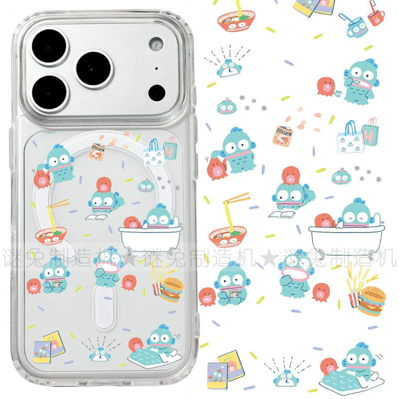 适用iphone17promax苹果17手机壳MagSafe磁吸18支架18pro透明18promax人鱼汉顿16丑鱼15卡通14保护套16e/17e
