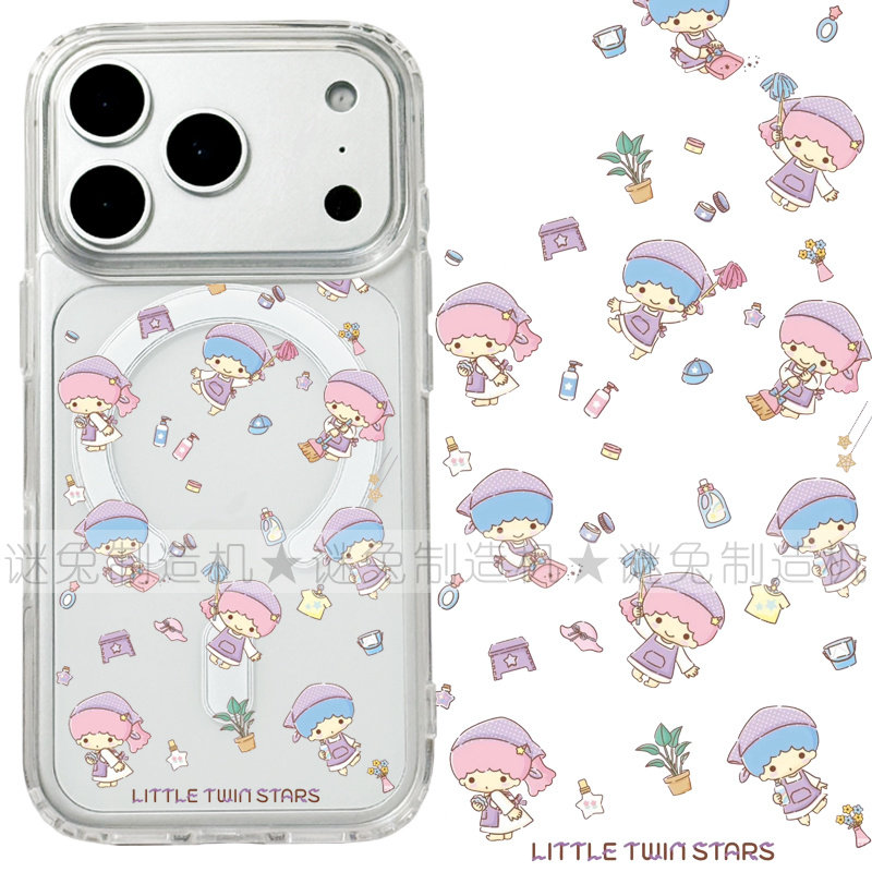 适用iphone17promax苹果16手机壳MagSafe磁吸15支架14透明13双子星17日系26ultra可爱12卡通11保护套少女16e