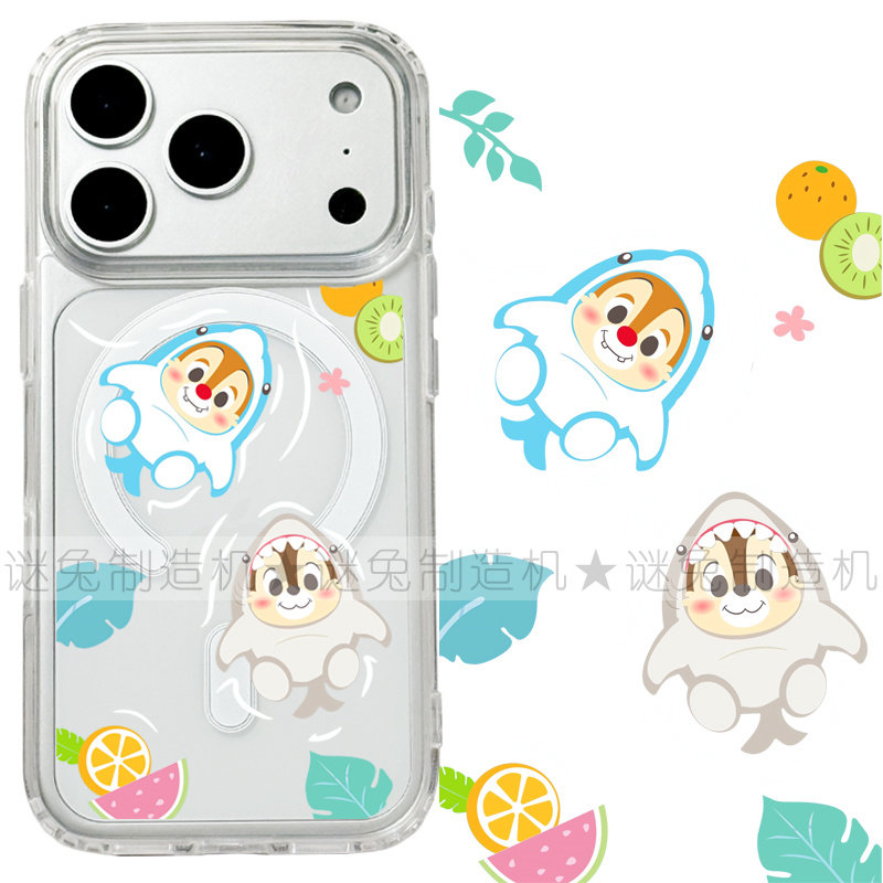 适用iphone17promax苹果17手机壳MagSafe磁吸16支架15透明14奇奇蒂蒂13鲨鱼26ultra水果卡通松鼠12保护套16e
