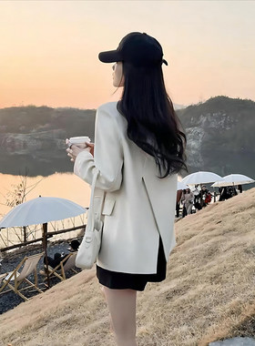 高级感新款西装外套女2025春秋小个子韩版休闲 气质短款小西服上