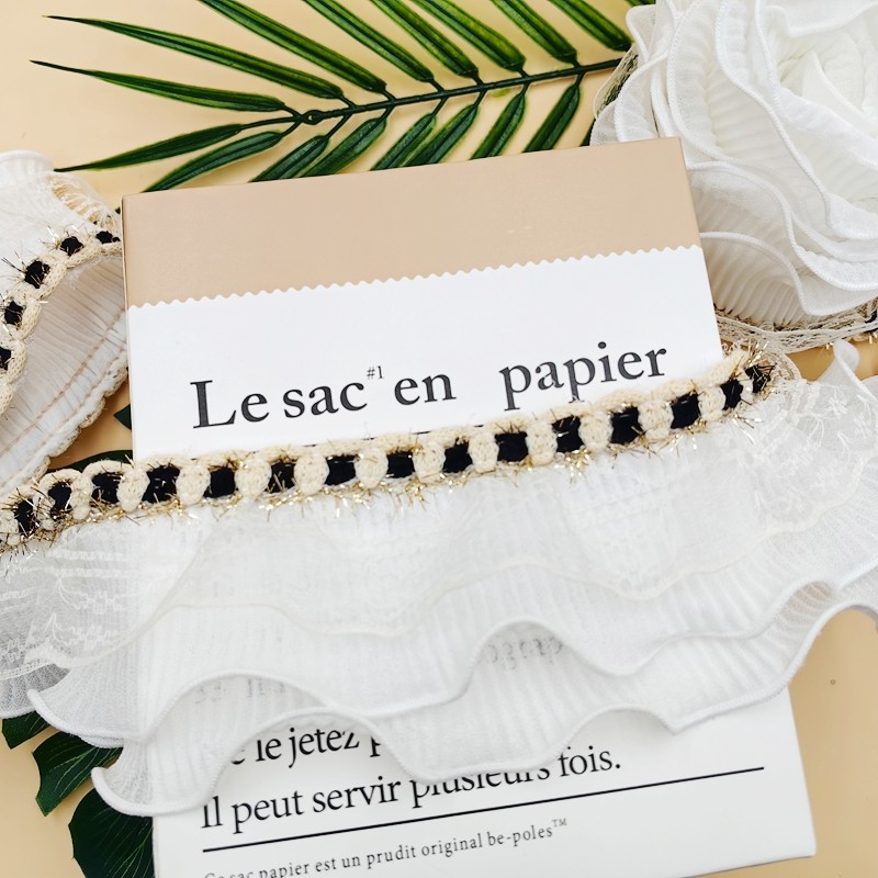 雪纺花边丝带袖口辅料手工diy网纱娃衣服装褶皱装饰裙边窗帘装饰,居家布艺,花边,淘宝优惠券,粉丝福利购,淘宝优惠卷