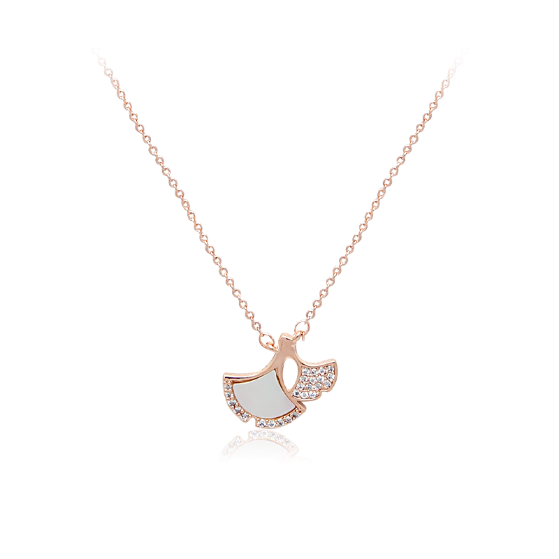 chomel项链女2024贝母小众高级设计感 银杏叶悦己礼物送女生2596