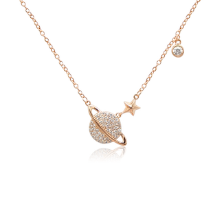 Chomel星球项链轻奢小众七夕情人节礼物生日送女友闺蜜锁骨链3378