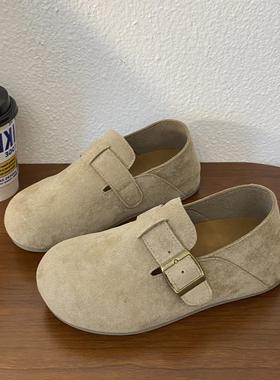 底勃肯鞋女内增高厚50225懒人包头两穿踩跟外穿皮带扣2博肯鞋29