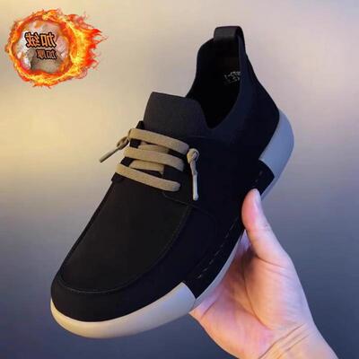 2250男鞋冬季新加时款防寒绒加厚保暖棉鞋子男百搭休闲尚板潮款鞋