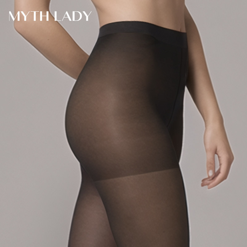 mythlady10d小个子黑色连裤袜黑丝天鹅绒欧美哑光紧致丝袜老钱