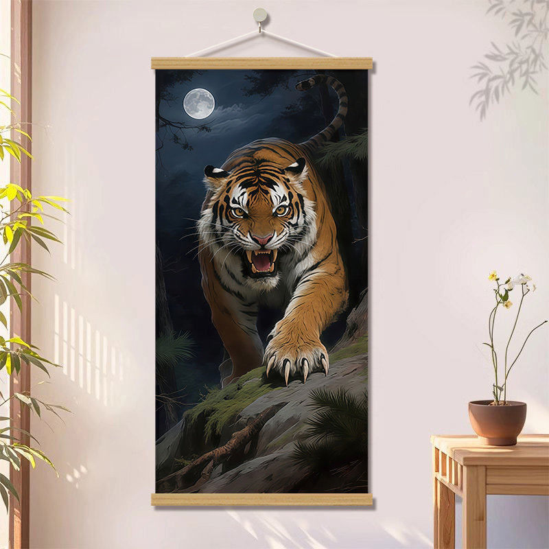 老虎装饰画现代简约客厅卧室挂画