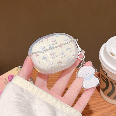 蝴蝶结小狗适用vivo tws 5e主动智能降噪耳机壳vivotws5e耳机套vivotws 5i保护套透明壳新款卡通创意小清新