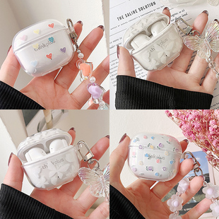 适用联想thinkplus LP40蓝牙耳机套Lenovo lp40pro保护套透明手链lp40升级款pro硅胶软壳可爱创意耳机仓外盒