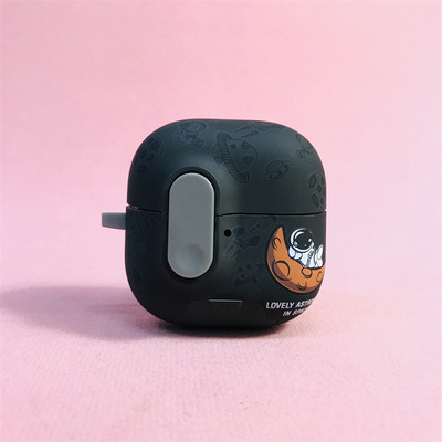 宇航员适用华为freeclip2保护壳huawei freeclip2耳夹耳机套huaweiFreeClip2锁扣外壳创意卡通薄款创意外盒套