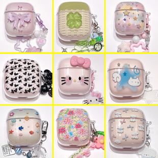 适用漫步者zero air pro保护套透明壳花再Zero Air Pro耳机壳简约可爱Zeroair Pro耳机仓套zeroairpro软壳ins